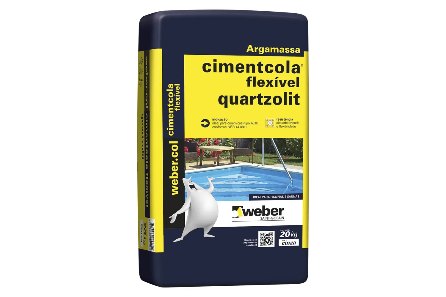 Imagem do produto Argamassa Colante Cimentcola Flexível Cinza 20kg